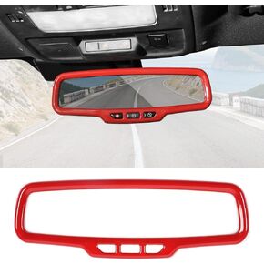 Jimen Compatible with 2011-2015 Chevrolet Camaro, Car Rear View Mirror Interior Trim Cover (Carbon Fiber)