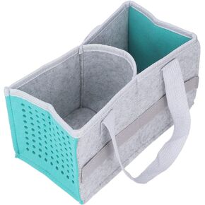 Carrying Case for Toniebox Starter Set, Large Felt Cloth Portable Organizer Case Travel Storage Carrying Bag with Handle for Tonies Audio Player and Figures, Outdoor Hand Bag (Lake Blue)