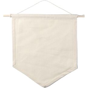 2PCS DIY Blank Canvas Banner Flags Wall hanging multifunctional Wall Display Banners Enamel Pin Banners Collection Lapel Badge Storage Canvas Wall Hanging