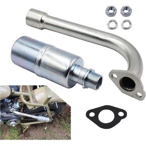LOSTAR 1" Go Kart Exhaust With Screw On Muffler For Predator 212cc/Clone 196cc Engines