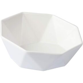 White Ceramic Tilted Cat Dog Bowl Cat Food Water Bowl Dish Pet Comfort Feeding Bowls