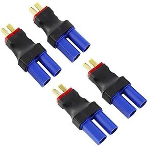 4PCS T Male to EC5 Female Plugs Battery Charger No Wire Adapter for RC Cars Lipo/NiMH Battery Charging ESC Connection