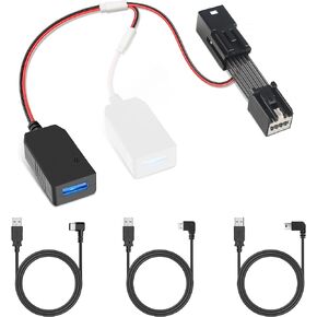 YQMAJIM DashCam Power Adapter,(10P TypeD) Compatible with GMC,Chevy,Cadillca,Buick Models with Auto Dimming Rearview Mirror,Built-in Hide USB to GPS Radar Mirror Camera Dash Cam Charger Adapter Cable