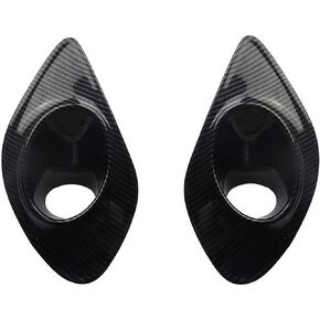 crosselec Front Fog Lamp Cover Trim For Dodge Charger 2015 2016 2017 2018 2019 2020 2021 (black carbon fiber)