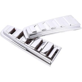 Car Rear Upper Tail Brake Light Lamp Taillight Bezels Guard Trim Cover,Tailgate Window Sun Shade Cover,Rear Side Window Vent Louvers for Hummer H2 2003-2009 (Bright Silver)