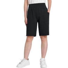 Weintee Women's 9" High Waisted Bermuda Shorts Long Athletic Shorts in Kuwait