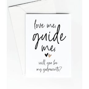Will You Be My Godparents Card for Family, Godparent Request Christening Gift for Freinds, God Mom Card, Godfather Gift, Love Me Guide Me