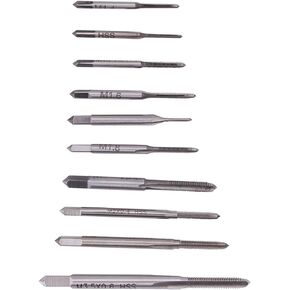 Tap Tool Screws, M1 to M3.5 Machine Hand Tap Set, High-speed Steel Material Is Strong Durable, 10 Pcs Tap Die Is Suitable for Processing Nuts or Other Ordinary Threads on the Machine