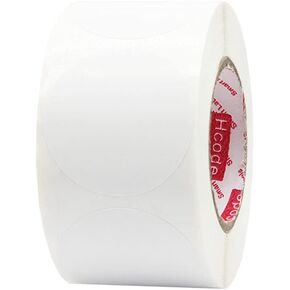 1.5" Round Direct Thermal Labels Color Coding Dot Stickers Shipping Labels Address Labels 500Pcs (White)