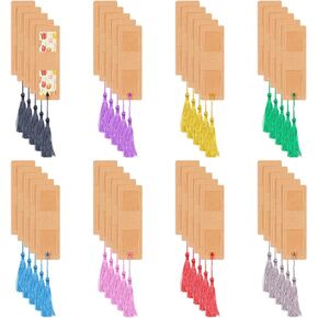 120 Pieces Acrylic Bookmark Blanks, 40 Pcs Kraft Bookmark Sleeves Holder 40 Pcs Clear Acrylic Bookmarks 40 Pcs Colorful Tassels Bulk