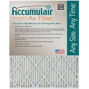 Accumulair Platinum 24x36x1 (23.5x35.5) MERV 11 Air Filter/Furnace Filters (6 pack)