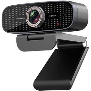 1080P Wide Angle Streaming Webcam - HD Web Camera with Microphone for Video Conferencing and Recording, USB Camera Plug and Play Compatible with PC/Laptop/Desktop
