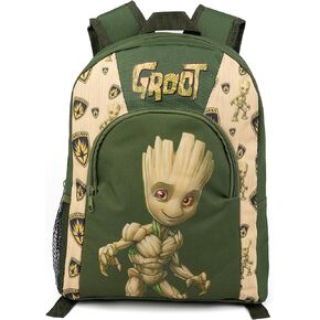 Marvel Guardians of the Galaxy Kids Backpack | Boys & Girls Green Rucksack with Adjustable Straps | Baby Groot School Bag