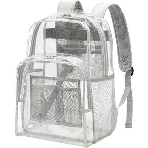 Transparent Backpacks See Through Backpack Clear Backpack Heavy Duty for College,Work,Security, Black