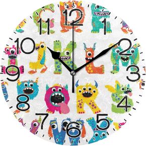 Evening Golf Wall Clock Battery Operated Non Ticking Silent Quartz Analog Rustic Farmhouse Round Clock Retro Decor for Home Kitchen Living Room Bathroom