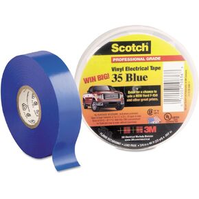3M 10836 Scotch 35 Vinyl Electrical Color Coding Tape, 3/4-Inch x 66ft, Blue