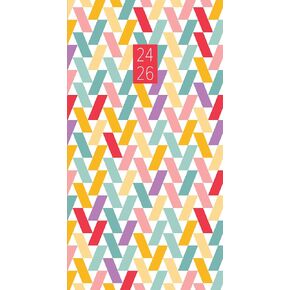 Willow Creek Press Abstract Party Academic July 2024 - June 2026 2-Year Monthly Pocket Planner (3.5" x 6.5")