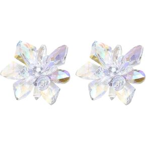 1 Pair Crystal Flower Shoe Clips DIY Weeding Princess Shoes Decoration Accessories for Women Bride(Crystal Shoe Clips)