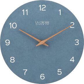 La Crosse 404-3630A 12" Tahoe Quartz Analog Wall Clock, Blue