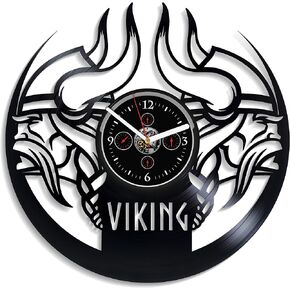 Vintage 12 Inch Vinyl Record Wall Clock, Black, Quartz Movement, Battery Not Included