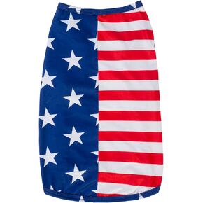 4th of July Dog Shirt USA Flag Pet Clothes Puppy American Flag Clothing Summer T Shirts (S)