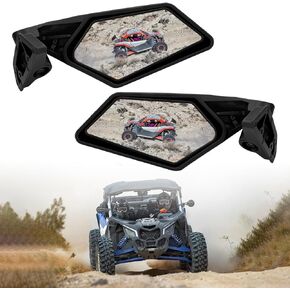 X3 Side Mirrors, UTV Side View Mirrors Compatible with Can Am Maverick X3 / X3 Max DS RS RR Turbo 2017-2023, Replace #715002898