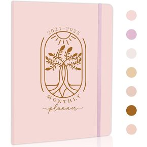 2024-2025 Monthly Planner-8.5x11 Simple Planner Calendar Book With Monthly Goals,Spiral To Do List Planner Notebook for Women Men,Twin Wire Binding, Soft Cover,Inner Pocket,Organize Your