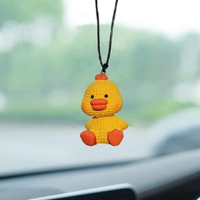 Swing Car Rearview Mirror Pendant Couple Swinging Car Interior Romantic Ornament Hanging Decor Cute Gifts Auto Charm Accessories 1 Pcs