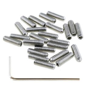 25PCS 8-32x1/2 Socket Screw Stainless Steel Hexagon Socket Headless Set Screw with Hexagonal Spanner for Mechanical Application
