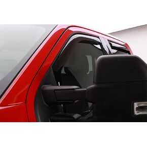EGR 573471 Window Visors Full Set Truck Accessory with Smooth Smoke Finish, Compatible for Select Ford F-150, F-250, F-350 Models