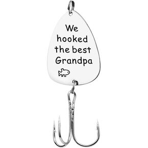 Father's Day Gift for Grandpa Papa Grandfather Grandpa Gift from Granddaughter Grandson We Hooked The Best Grandpa Fishing Lure Fisherman Gift for Christmas Birthday from Grandchildren