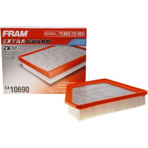 FRAM Extra Guard CA10690 Replacement Engine Air Filter for Select 2010-2015 Chevrolet Camaro (3.6L & 6.2L) Models, Provides Up to 12 Months or 12,000 Miles Filter Protection