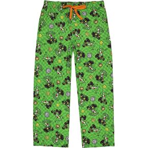 MJC Super Mario Mario Kart Men's Yoshi Checkered Adult Sleepwear Pajama Pants (X-Large)