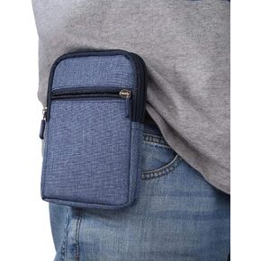 Cell Phone Waist Bag, 6.3" Cell Phone Belt Clip Holster Waist Belt Bag Wallet Pouch Purse Phone Case with Belt Loop Carabiner Compatible with iPhone XR X 8 Plus 7 6 Plus 5SE Galaxy S9 Plus S8 S7 S6