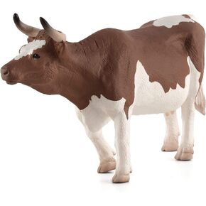MOJO Simmental Cow Realistic Farm Animal Toy Replica Hand Painted Figurine