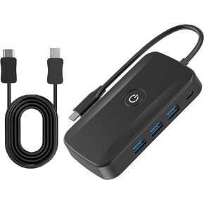 eppfun CS300 Pro 50m 5G Wireless HDMI Transmitter and Receiver, USB-C Hub(5-in-1) Wireless HDMI Extender Adapter for Streaming Video/Audio from Laptop/PC to TV/Projector/Monitor