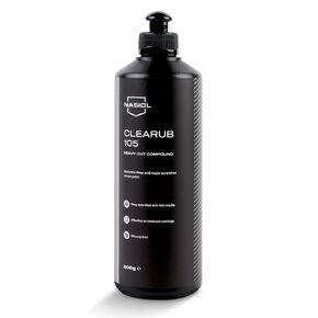 Nasiol CleaRub 105 Silicon Free Scratch Remover High Tech Fine Cut Compound, Polishing, Rubbing Compound for Car Scratches, Compound Polish, Auto Detailing, 16 Fl oz. - 500 Gr
