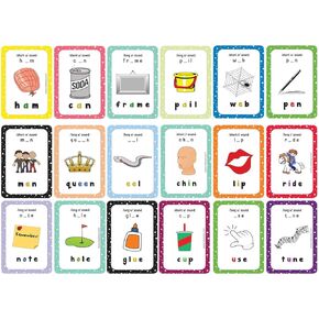 Creanoso Phonics Consonant Blends Sounds Learning Cards (1-Deck) - Fun Stocking Stuffers for Home Tutoring Party Favors Supply Props Games - Suitable for Kids Boys Girls Children in Kuwait