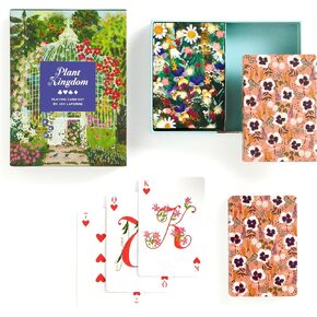 Galison Plant Kingdom – Playing Card Set Includes 2 Standard Card Decks Featuring Unique Floral Prints Throughout