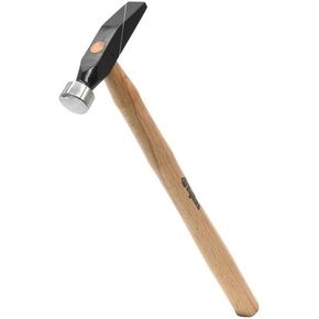 Big Horn 19874 Flat Face and Cross-Peen Goldsmith's Hammer w/Wooden Handle 11-1/2 Inch Long for Riveting Chisel Metal Forming Jewelry Making Tool