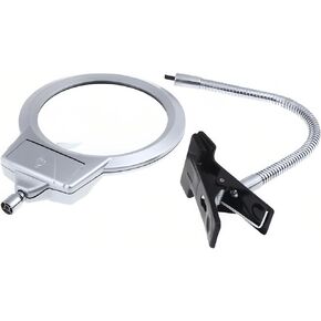 2.5X107MM / 5X24MM Clip-on Clip on LED Illuminating Magnifier Metal Hose Magnifying Glass Desktop Table Top Desk Lamp Reading Magnifier