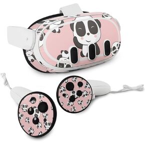 MightySkins Skin Compatible with Meta Quest 3 - Panda Hello | Protective, Durable, and Unique Vinyl Decal wrap Cover | Easy to Apply, Remove, and Change Styles