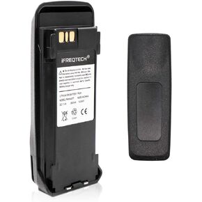 PMNN4077C 2600mAh Li-Ion Battery replacement for Motorola XPR6550 XPR6350 XPR6380 XPR6100 XPR6300 XPR6500 DP3400 DP3601 radios battery PMNN4077 PMNN4066A PMNN4069A with Belt Clip (NO-IMPRES)