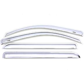 Auto Ventshade [AVS] Outside Mount Ventvisor / Rain Guards | Fits 1997 - 2017 Ford Expedition, 2007 - 2017 Expedition XL, 1998 - 2017 Lincoln Navigator,- Chrome, 4 pcs. | 684233