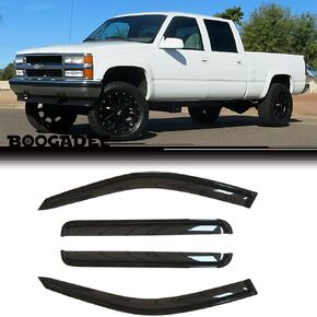 Original 4pcs Wind Deflectors, Outside Mount Rain Guards,Window Visors fit on 92-00 Chevy/GMC C/K 1500/2500/3500 Crew Cab Pickup 92-99 Suburban 95-99 Tahoe/Yukon 99-00 Escalade 94095 in Saudi Arabia
