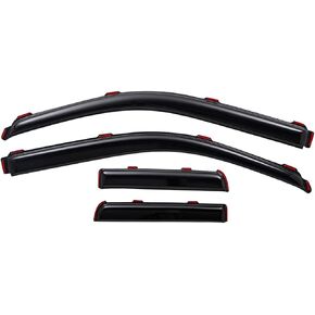 Lightronic WV194738 in-Channel Side Window Deflectors & Visors Vent Rain Guards, Dark Smoke, 4-Pieces Set, Fits 2004-2014 Ford F-150 SuperCab (EXCLUDES 2004 F-150 Heritage)