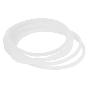Rubber Gasket, White Sealing Ring O Ring for Magic Blender Replacement Parts(6PCS)