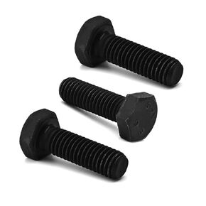 Yinpecly M10 x 90mm Carbon Steel Grade 8.8 External Hex Head Screw Bolts Metric Thread Hexagon Bolts Fastener, 3.81''x0.63''x0.63'' (LxWxH) for Machinery Furniture Hardware Black 3pcs