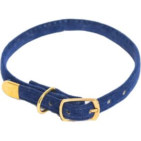 Leela Quantum Cat Collar, Velvet Collar, Golden Brass Elements, Refined with Quantum Energy, 2 Color Options, Blue/Pink, Positive Energy Collar for Your pet
