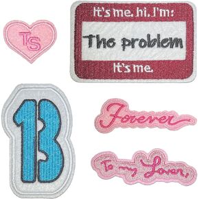 5PCS Singer's Embroidery Patch,Musician's Iron-on Patches for Clothes, Jeans, Jackets, Dress, Shoes, Hat, Concert Decorations for Fans Gifts